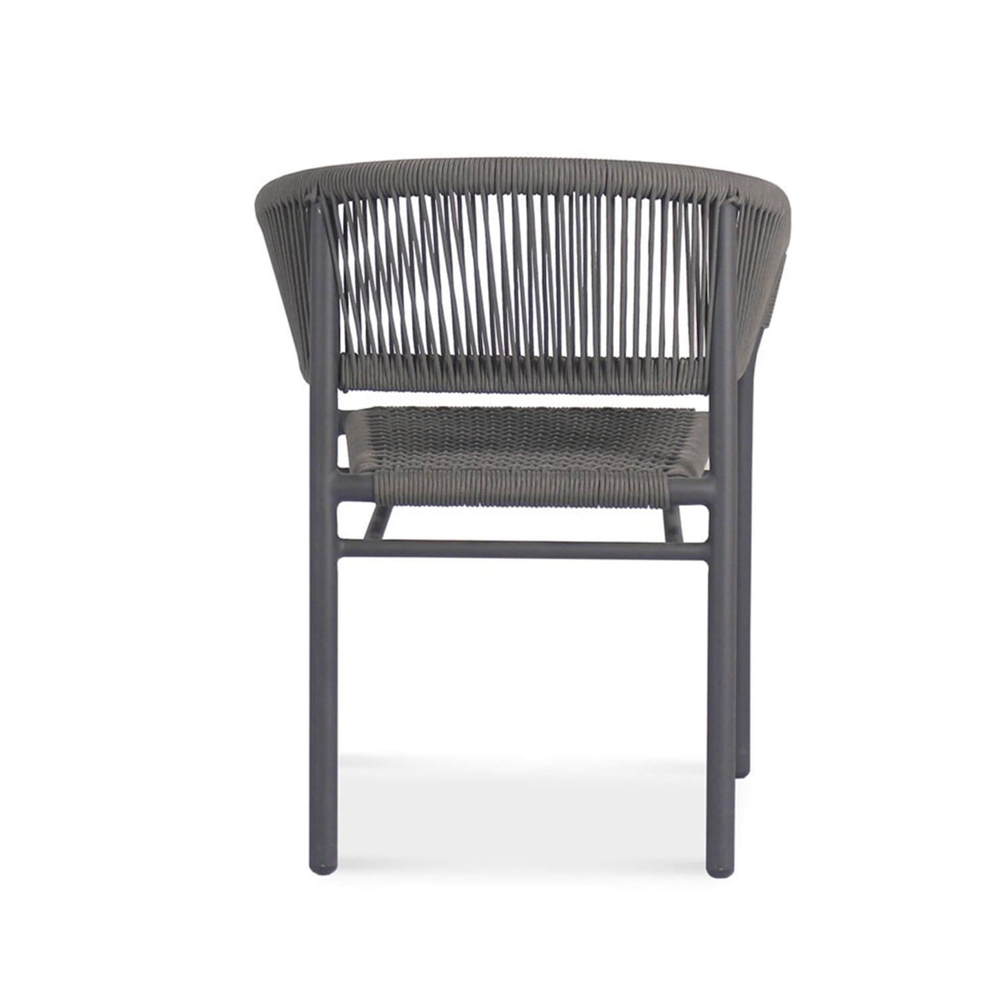 Isaac | Black Metal Outdoor Dining Chair With Arms | Black