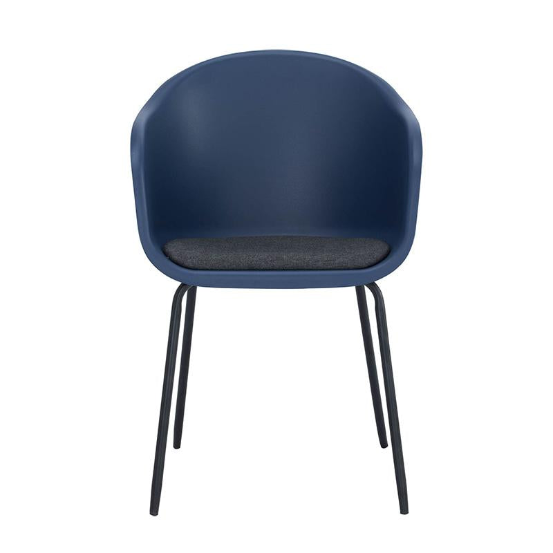 Kaida | Plastic Mid Century Dining Chairs | Set Of 2 | Blue