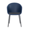 Kaida-  black, blue, white plastic, Mid Century Dining Chairs