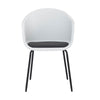 Kaida-  black, blue, white plastic, Mid Century Dining Chairs