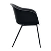 Kaida-  black, blue, white plastic, Mid Century Dining Chairs