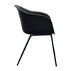 Kaida | Plastic Mid Century Dining Chairs | Set Of 2 | Black