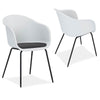 Kaida | Plastic Mid Century Dining Chairs | Set Of 2 | White
