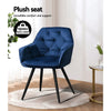 Kingscliff | Modern Velvet Dining Chairs With Arms | Set Of 2