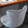 La Creas | Version 2 | French Provincial Velvet Chrome Metal Bar Stools | Set Of 2