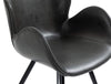 Lancaster Modern Tan Dark Grey PU Leather Dining Chairs With Arms | Set Of 2
