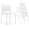 Lancelin | Plastic Resin Stackable Outdoor Dining Chairs | Set Of 4
