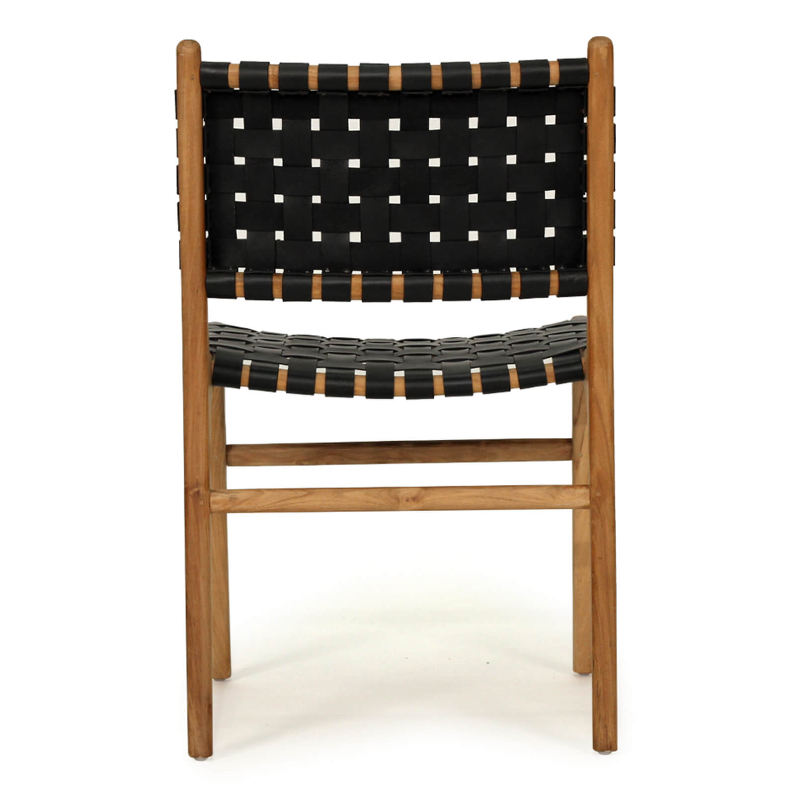 Lindeman Version 1 White, Tan, Natural, Black Coastal Leather Wooden Dining Chairs