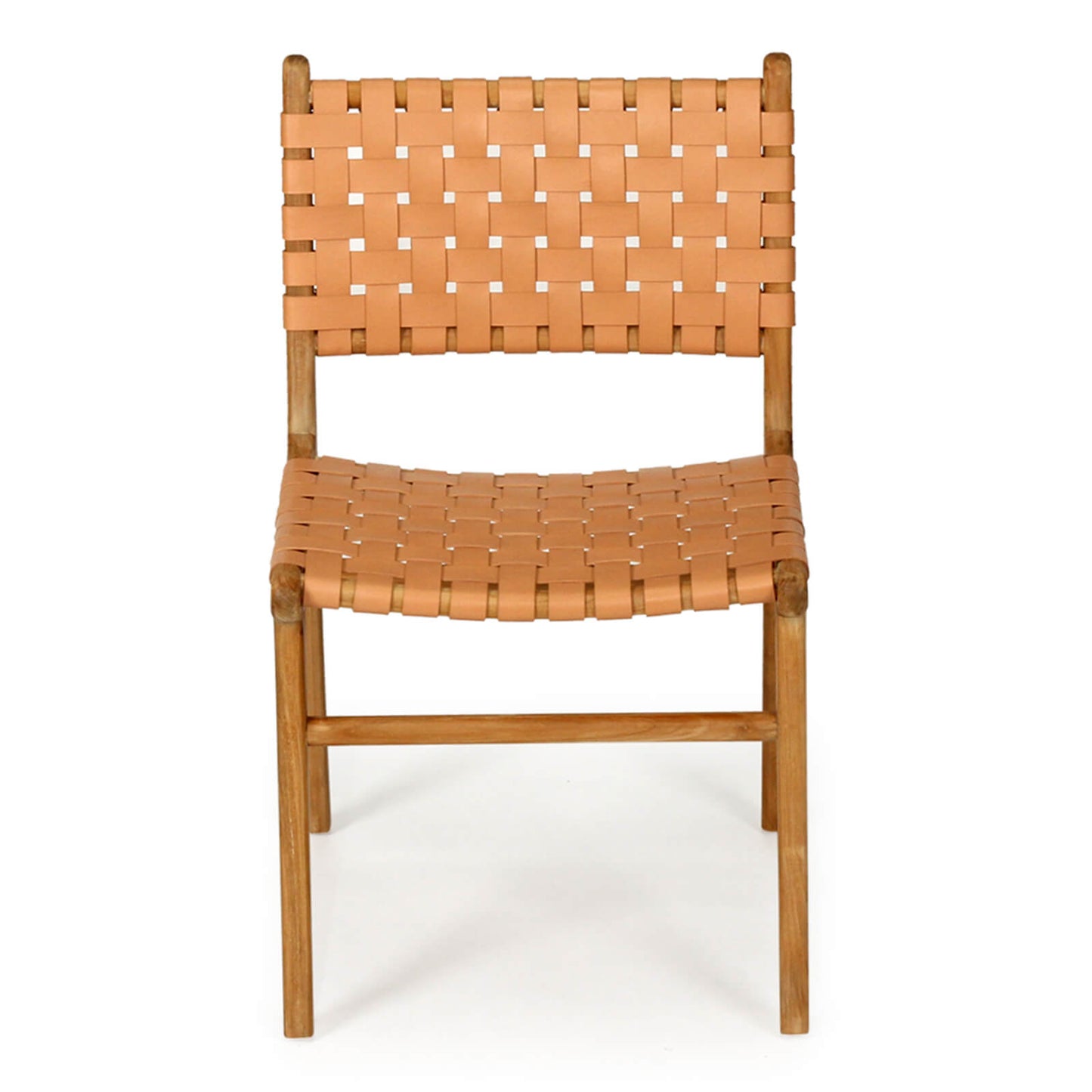 Lindeman Version 1 White, Tan, Natural, Black Coastal Leather Wooden Dining Chairs