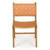 Lindeman Version 1 White, Tan, Natural, Black Coastal Leather Wooden Dining Chairs