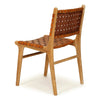 Lindeman Version 1 White, Tan, Natural, Black Coastal Leather Wooden Dining Chairs