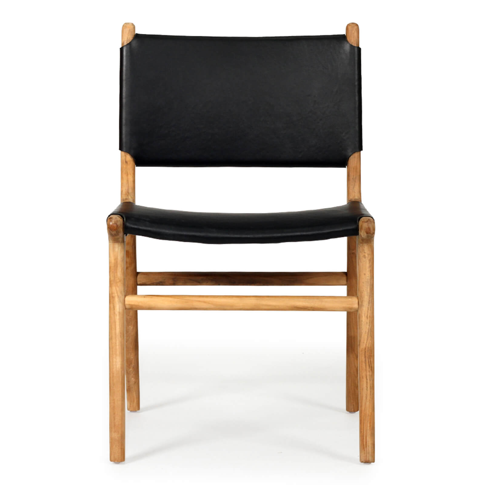 Lindeman Version 2 White, Tan, Natural, Black Coastal Leather Wooden Dining Chairs