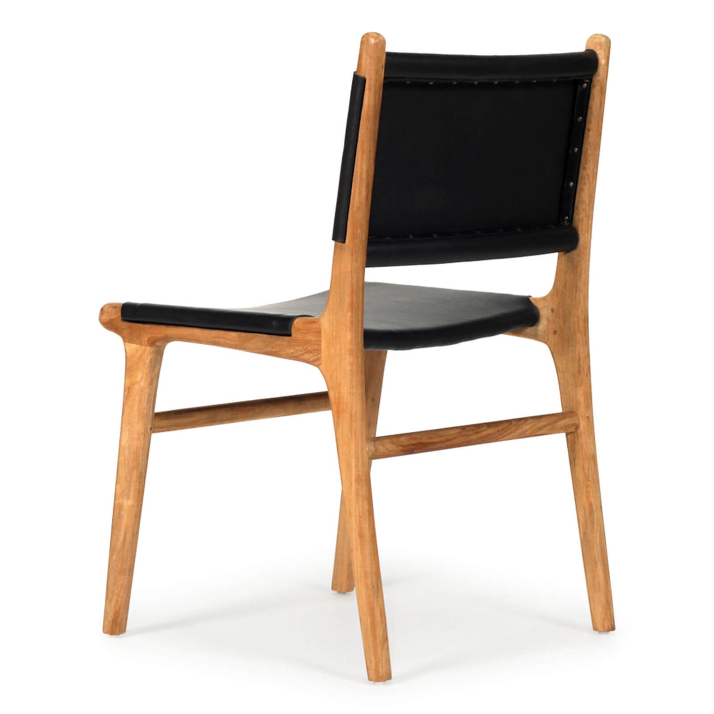 Lindeman Version 2 White, Tan, Natural, Black Coastal Leather Wooden Dining Chairs