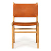 Lindeman Version 2 White, Tan, Natural, Black Coastal Leather Wooden Dining Chairs
