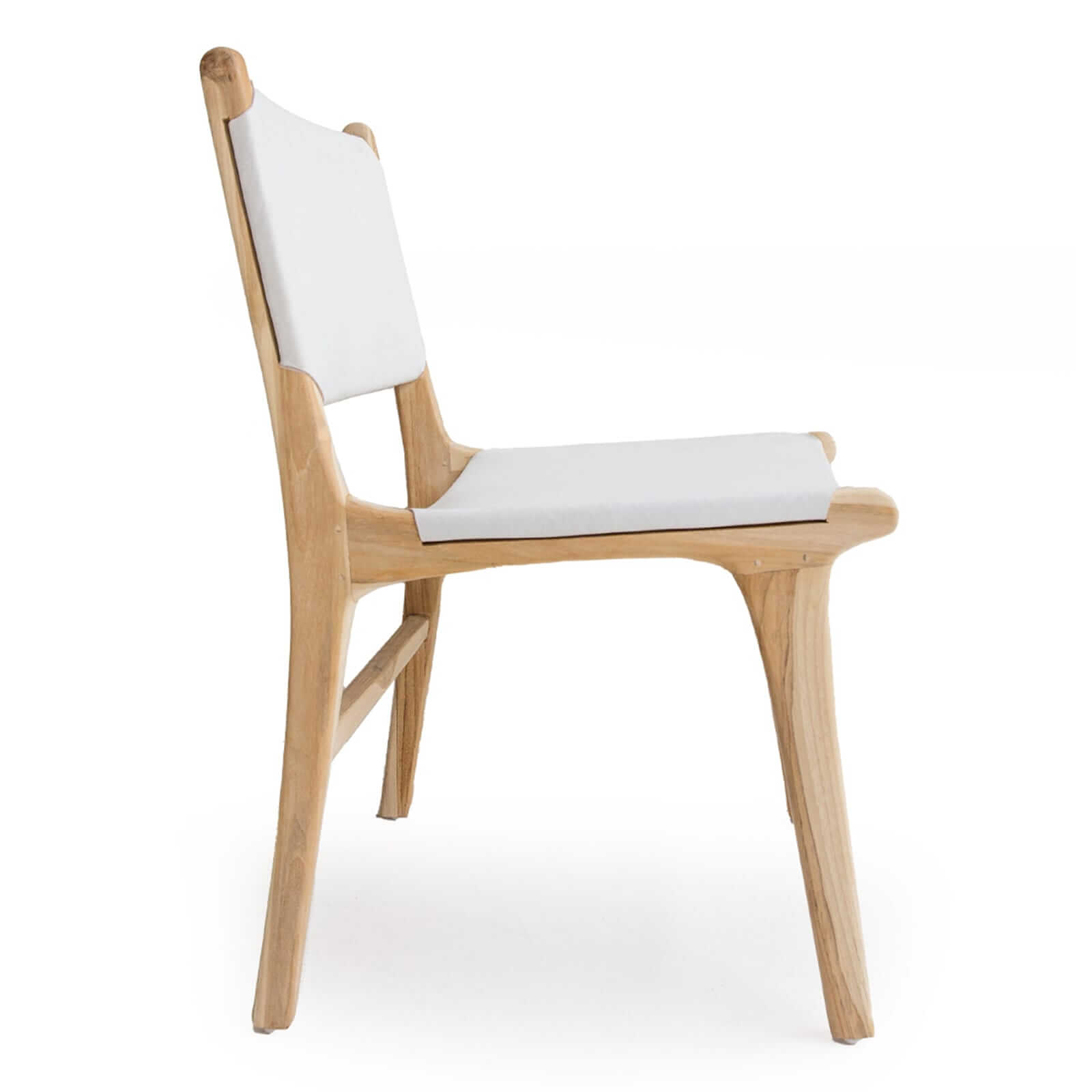 Lindeman Version 2 White, Tan, Natural, Black Coastal Leather Wooden Dining Chairs