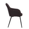  Liverpool Brown, Grey  Upholstered  Modern Dining Chair
