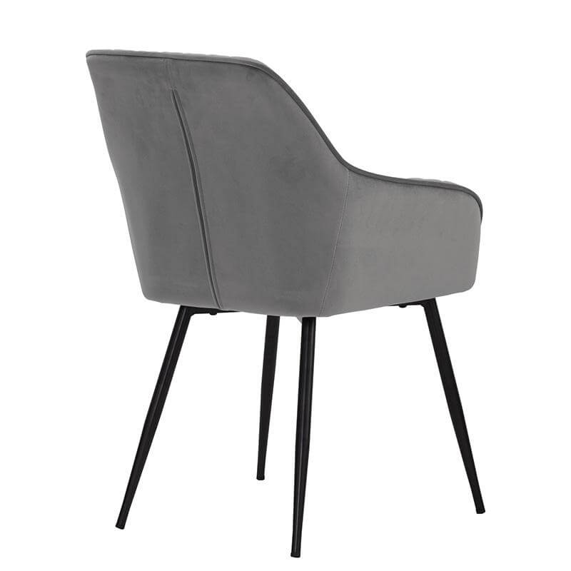 Liverpool | Brown, Grey Upholstered Modern Dining Chair | Set Of 2 | Grey