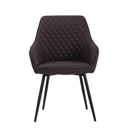 Liverpool | Brown, Grey Upholstered Modern Dining Chair | Set Of 2 | Brown