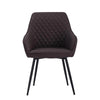  Liverpool Brown, Grey  Upholstered  Modern Dining Chair