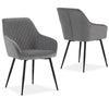 Liverpool | Brown, Grey Upholstered Modern Dining Chair | Set Of 2