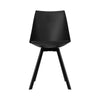 Lonsdale | Black And White Plastic PU Leather Dining Chairs | Set Of 2