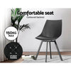 Lonsdale | Black And White Plastic PU Leather Dining Chairs | Set Of 2