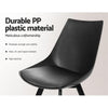Lonsdale | Black And White Plastic PU Leather Dining Chairs | Set Of 2