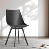 Lonsdale | Black And White Plastic PU Leather Dining Chairs | Set Of 2