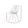 Lonsdale | Black And White Plastic PU Leather Dining Chairs | Set Of 2