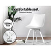 Lonsdale | Black And White Plastic PU Leather Dining Chairs | Set Of 2