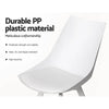 Lonsdale | Black And White Plastic PU Leather Dining Chairs | Set Of 2
