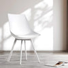 Lonsdale | Black And White Plastic PU Leather Dining Chairs | Set Of 2