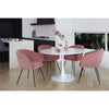 Mansfield | Modern Metal Velvet Dining Chairs With Arms | Set Of 2 | Blush