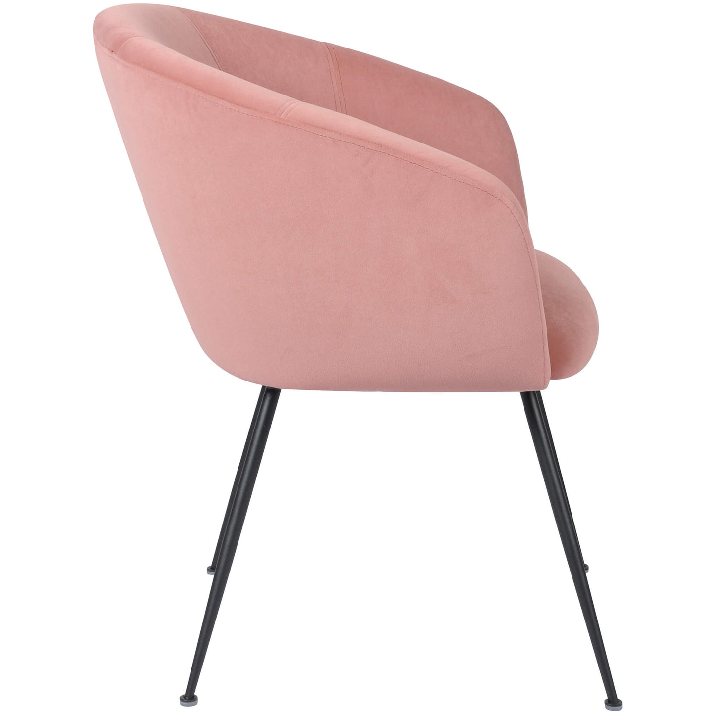 Mansfield | Modern Metal Velvet Dining Chairs With Arms | Set Of 2 | Blush