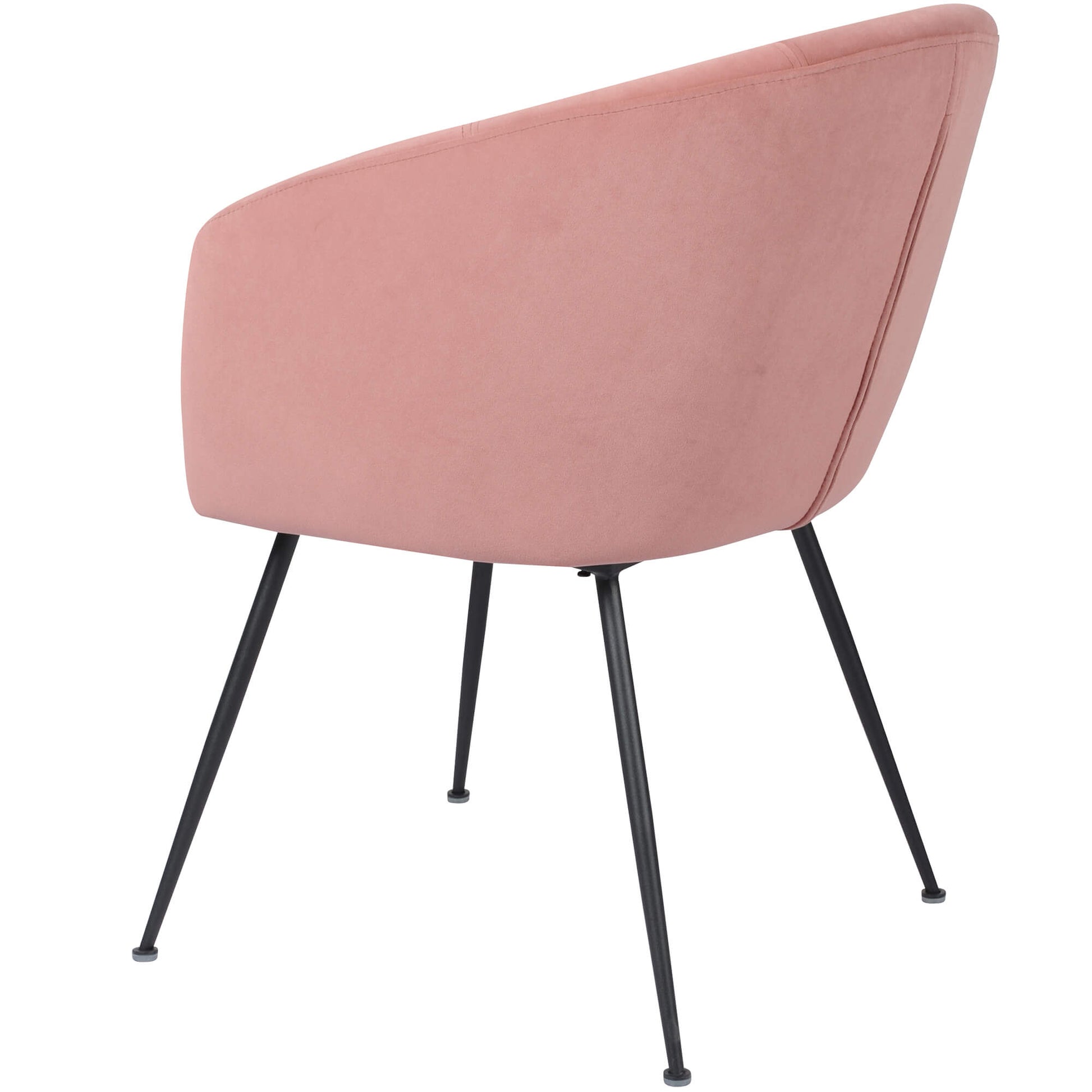 Mansfield | Modern Metal Velvet Dining Chairs With Arms | Set Of 2 | Blush