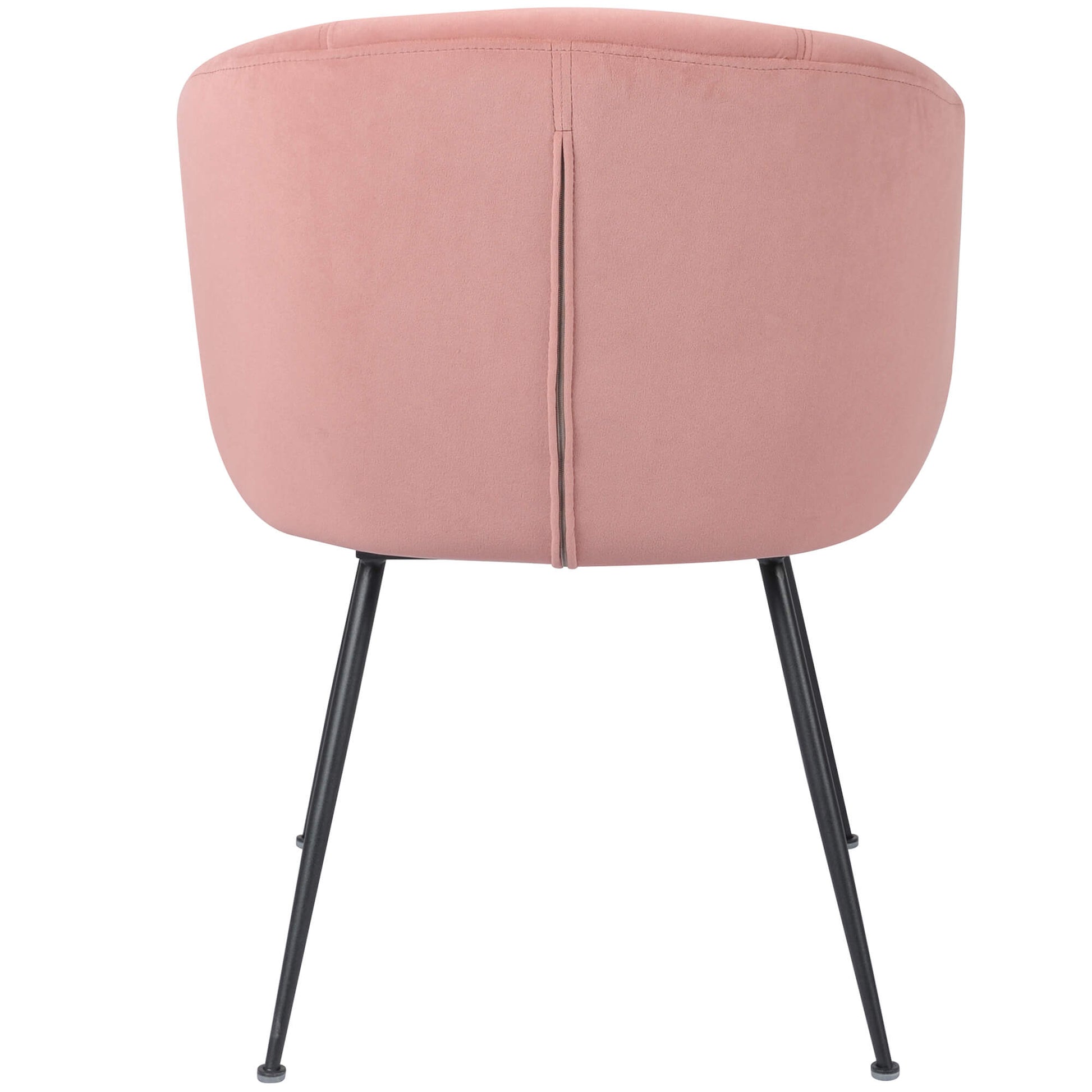 Mansfield | Modern Metal Velvet Dining Chairs With Arms | Set Of 2 | Blush