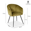 Mansfield | Modern Metal Velvet Dining Chairs With Arms | Set Of 2