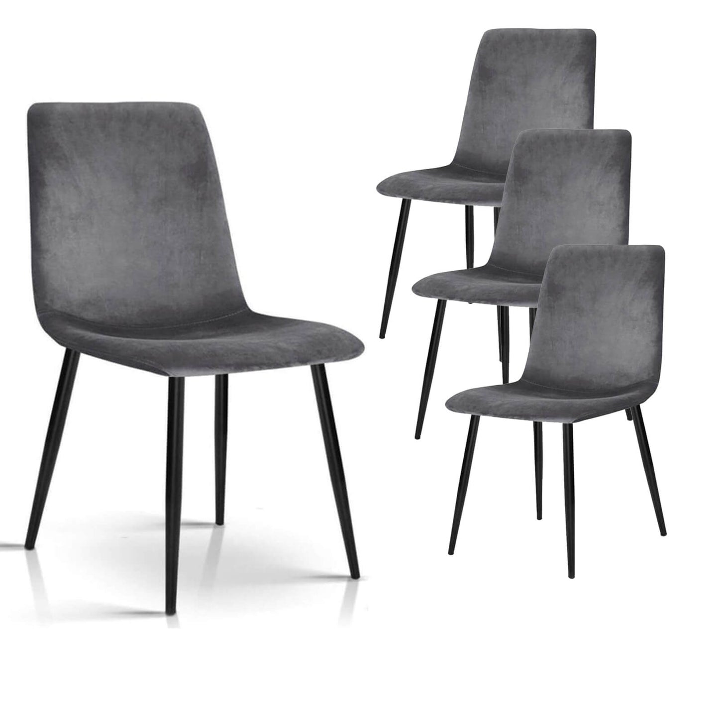 Marion | Grey Velvet Dining Chairs | Set Of 4 | Grey