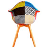 Marlo Version 2 | Multi Coloured, Upholstered, Wooden Dining Chairs | Set Of 2