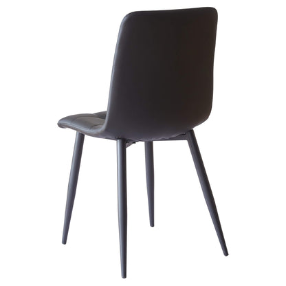 Maryland | Modern PU leather Ultra Suede Fabric Dining Chairs | Set Of 4 | Black