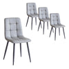 Maryland | Modern PU leather Ultra Suede Fabric Dining Chairs | Set Of 4