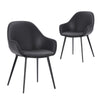Matera | Contemporary PU Leather Dining Chairs With Arms | Set Of 2