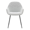 Matera | Contemporary Upholstered Fabric Dining Chairs With Arms | Set Of 2