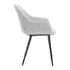 Matera | Contemporary Upholstered Fabric Dining Chairs With Arms | Set Of 2