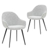 Matera | Contemporary Upholstered Fabric Dining Chairs With Arms | Set Of 2