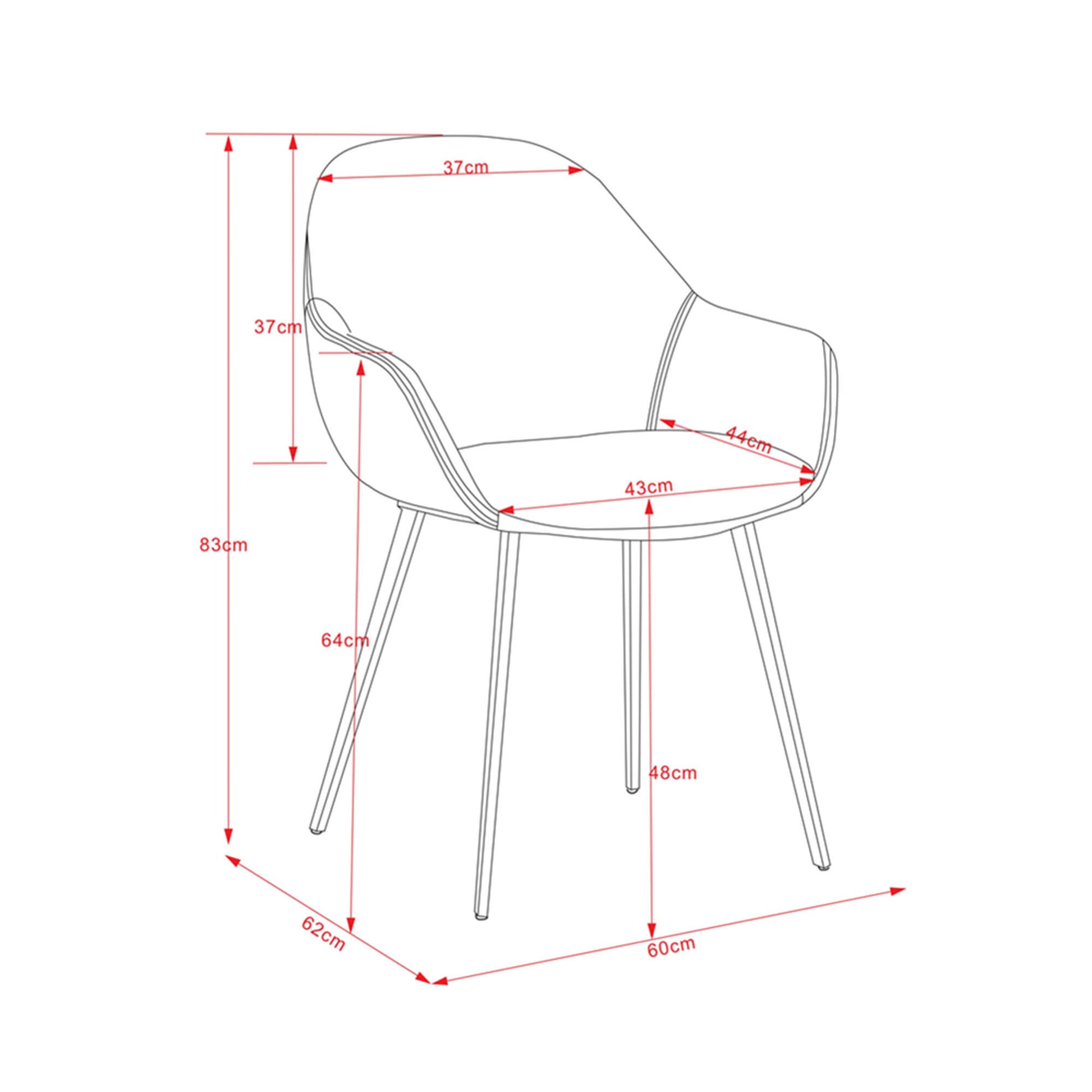 Matera | Contemporary Commercial PU Leather Dining Chairs | Set Of 2