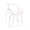 Matera | Contemporary Stain Resistant Fabric Dining Chairs With Arms | Set Of 2