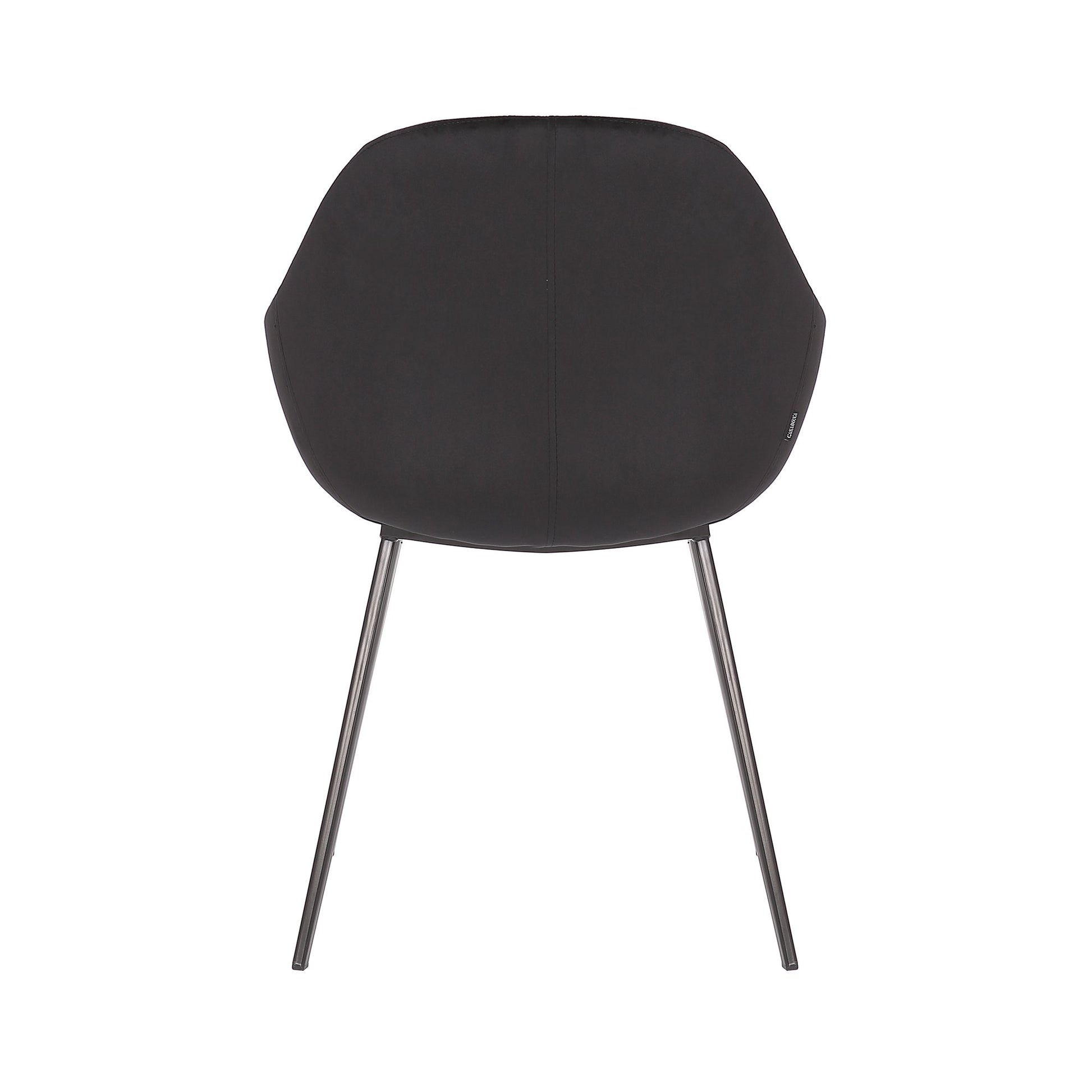 Matera | Contemporary Velvet Dining Chairs With Arms | Set Of 2 | Black