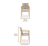 Mebbin | Natural Teak Wooden Outdoor Dining Chair With Arms