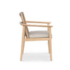 Mebbin | Natural Teak Wooden Outdoor Dining Chair With Arms